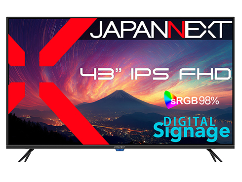 液晶ディスプレイ 43型/1920×1080/HDMI×3/ブラック/スピーカー有/2年保証
