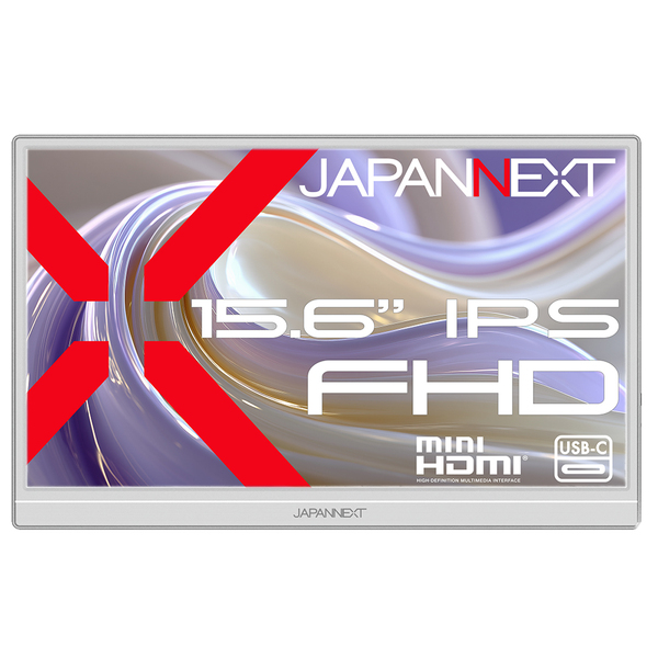 液晶ディスプレイ 15.6型/1920×1080/miniHDMI×1、USB-C×1/ホワイト/スピーカー有/2年保証
