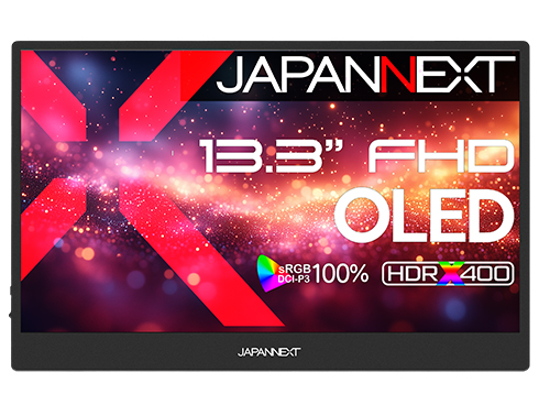 有機ELモバイルディスプレイ 13.3型/1920×1080/mini HDMI×1、USB Type-C×2/ブラック/スピーカー有/2年保証