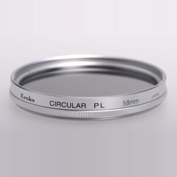 [コンパクトデジタルカメラ用フィルター] サーキュラーPL シルバー枠 58mm
