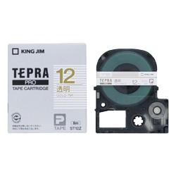 「テプラ」PROテープカートリッジ 透明ラベル 金文字 12mm