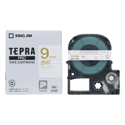 「テプラ」PROテープカートリッジ 透明ラベル 金文字 9mm