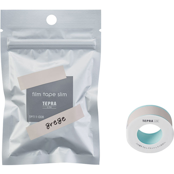 「テプラ」Lite フィルムテープ 11mm グレージュ
