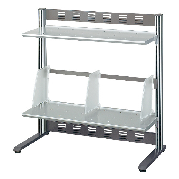 デスクシェルフ <RESPACE-F> (W600・棚2段) シルバー