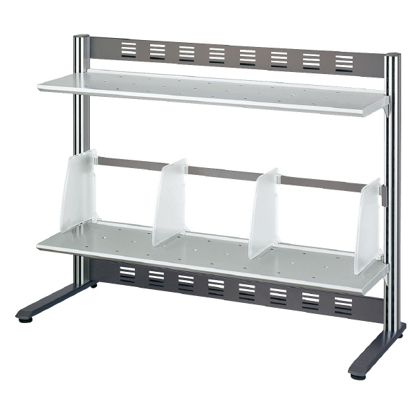 デスクシェルフ <RESPACE-F> (W800・棚2段) シルバー