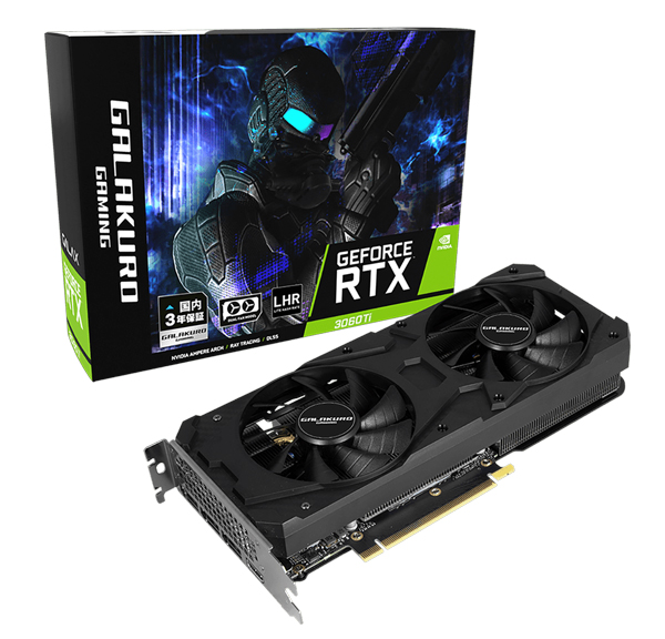 NVIDIA GeForce RTX3060Ti 搭載 グラフィックボード GDDR6 8GB Lite hash rateバージョン 3年保証 GG-RTX3060Ti-E8GB/DF/LHR