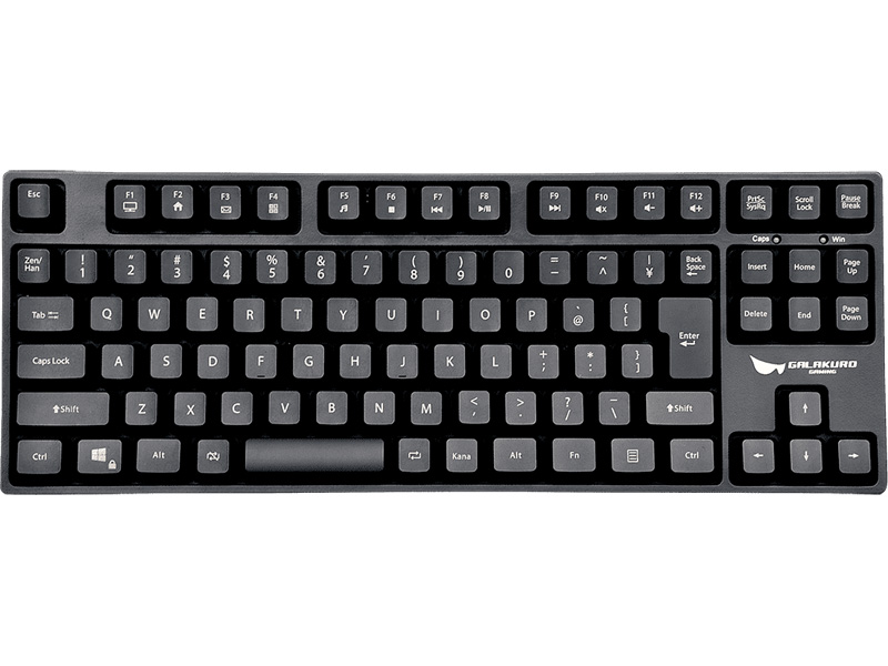 GALAKURO GAMINGキーボード テンキーレス / USB有線接続 メカニカルCHERRY MX赤軸 GG-K/92-01Wired-RED