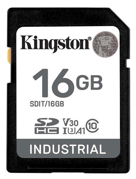 16GB SDHC Industrial -40℃ to 85℃ C10 UHS-I U3 V30 A1 pSLC