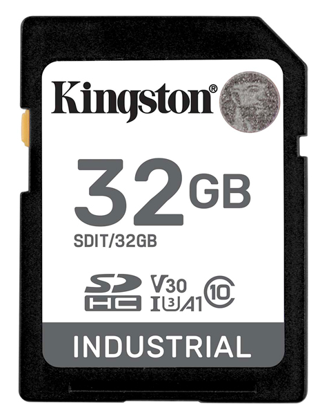 32GB SDHC Industrial -40℃ to 85℃ C10 UHS-I U3 V30 A1 pSLC