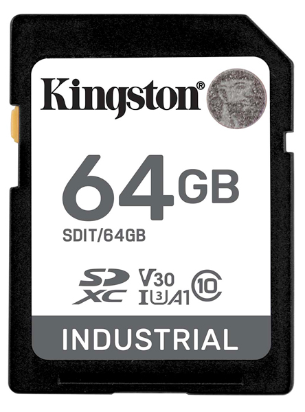 64GB SDXC Industrial -40℃ to 85℃ C10 UHS-I U3 V30 A1 pSLC