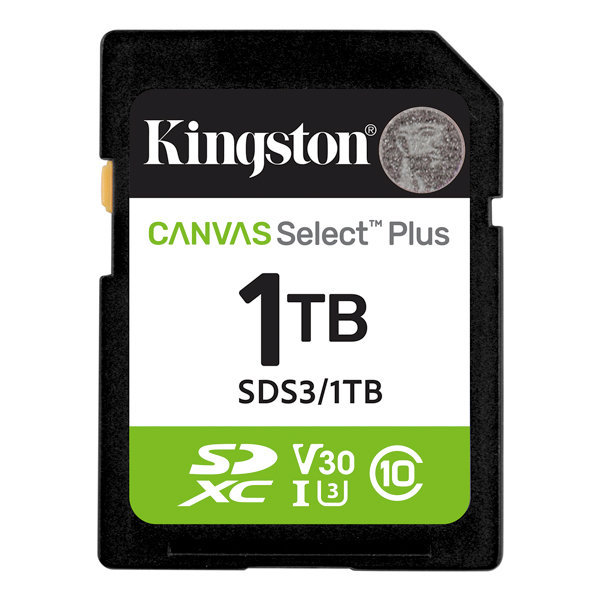 1TB SDXC Canvas Select Plus Gen3 150MB/s Read C10 UHS-I U3 V30