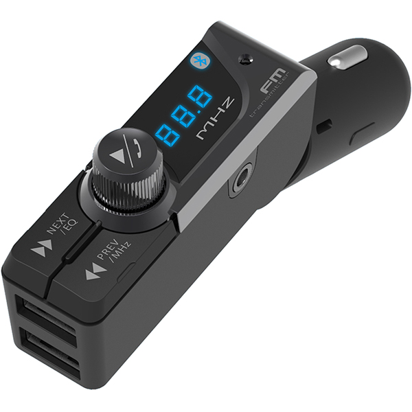 Bluetooth FMトランスミッター フルバンド USB2ポート 自動判定 AUX