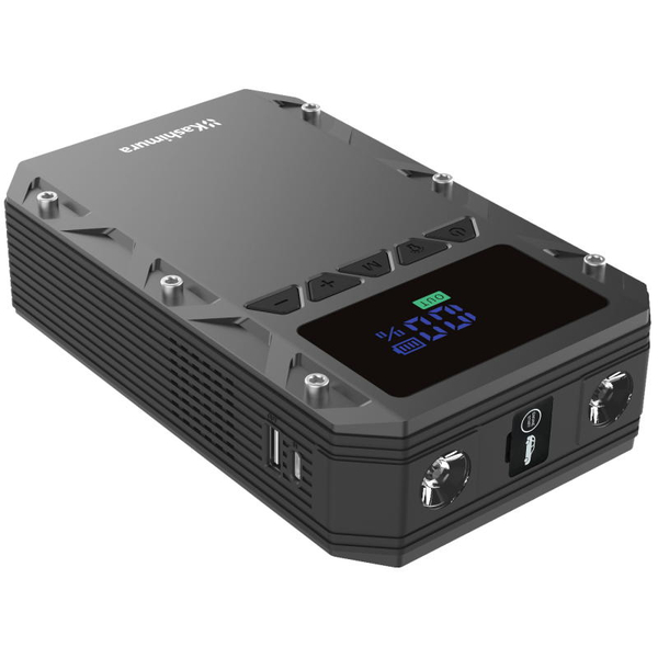 電動コンプレッサー付きジャンプスターター 6000mAh ブラック