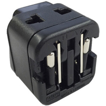 海外用2口変換プラグ A/C/O/SE/BFタイプ 電圧ランプ付き