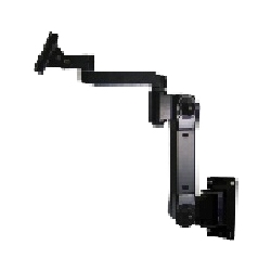 高荷重型液晶モニタ・TV用VESA対応壁取付式フレキシブルアーム(ブラック)