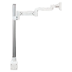 液晶モニタ・TV用VESA対応C型クランプ式1面ポールアーム(250mm×1、165mm×1)
