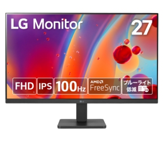 液晶ディスプレイ 27型/1920×1080/Dsub15pin、HDMI/ブラック/スピーカー：なし/フルHD/IPS/LED/ブルーライト低減/フリッカーセーフ/液晶パネル・バックライト3年保証