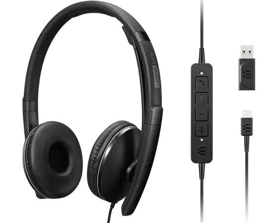 Lenovo Wired アクティブノイズキャンセリング ヘッドセット 2(UC)