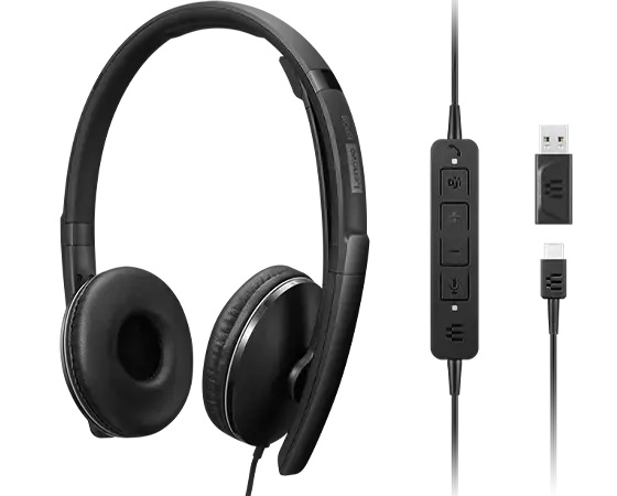 Lenovo Wired アクティブノイズキャンセリング ヘッドセット 2(Teams)