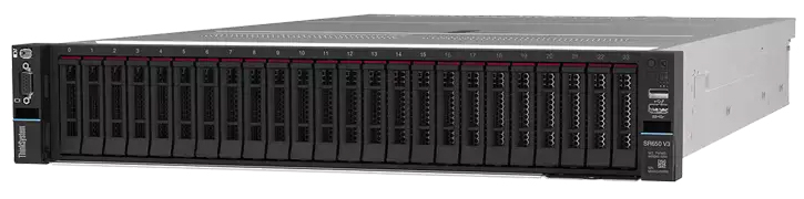ThinkSystem SR650 V3(HS 2.5)/XeonGold5415+(8) 2.90GHz-4400MHz×1/PC5-38400 16GB×1/OSなし/ラック/RAID-9350-8i/POW(750W)/3年保証9x5(CRU-NBD)/SS90