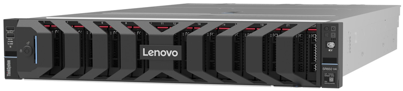 ThinkSystem SR650 V4(HS 2.5)/Xeon-6507P(8) 3.50GHz-6400MHz×1/PC5-51200 16.0GB(16×1)/RAID-9350-8i/Quad-1GbE-OCP/POW(800W×2)/OSなし/3年保証9x5(CRU-NBD)/SS90