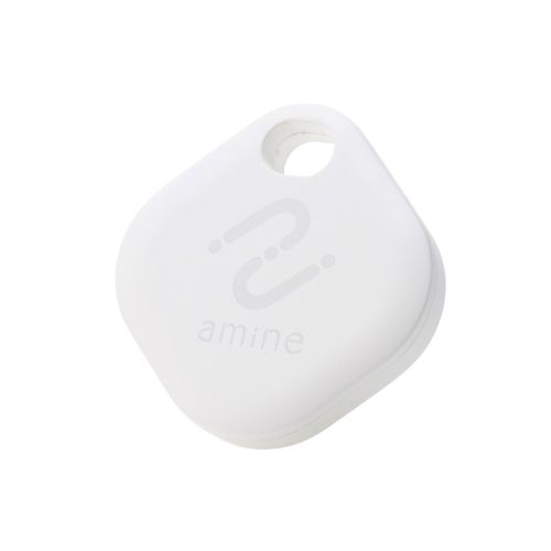 スマートトラッカー/タグ型/IP65設計/iOS対応/電池交換タイプ/ホワイト