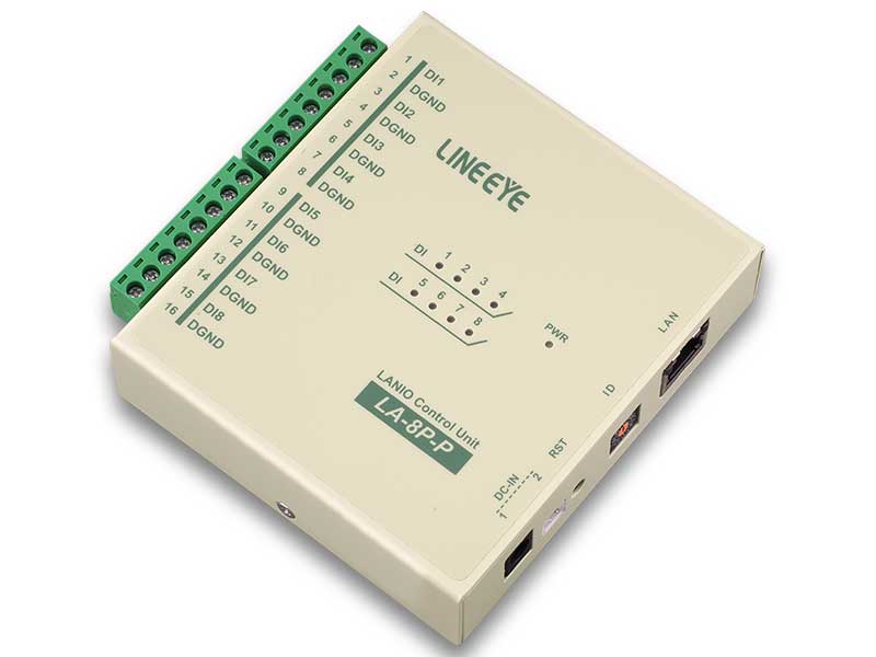 LAN接続型デジタルIOユニット ドライ接点8点入力