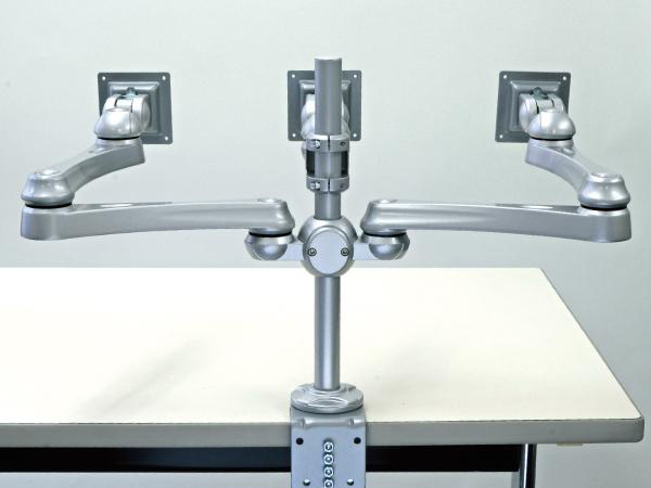 液晶モニター3画面用水平多関節モニターアーム（VESA75、100対応）
