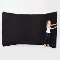 Lastolite 軽量・自立・折り畳み式パノラマ背景 4m幅×2.3m高 ブラック