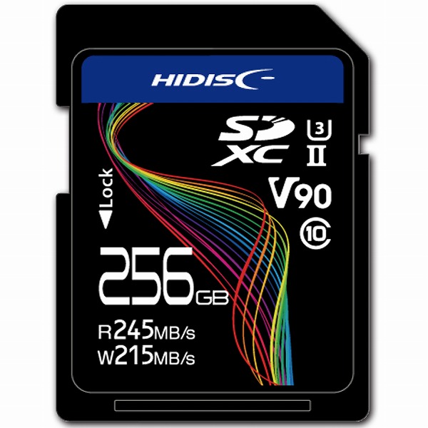 超高速SDXCカード 256GB CLASS10 UHS-2 U3 V90対応