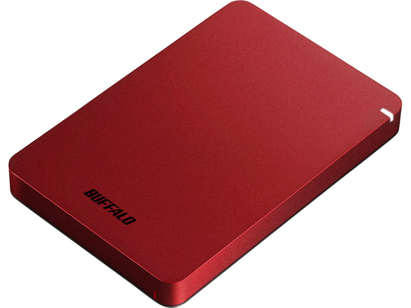 USB3.1（Gen.1）対応 耐衝撃ポータブルHDD 1TB レッド