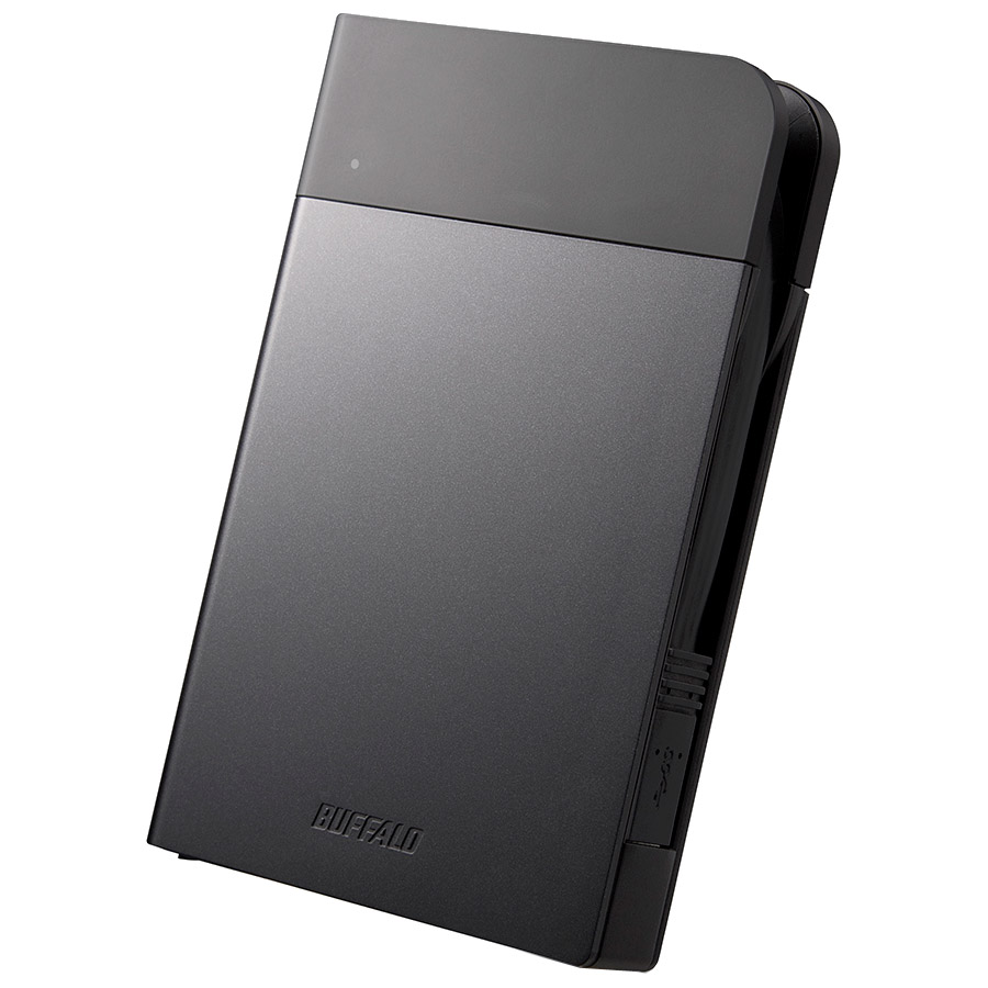 ICカード対応MILスペック 耐衝撃ボディー防雨防塵ポータブルHDD 2TB ブラック