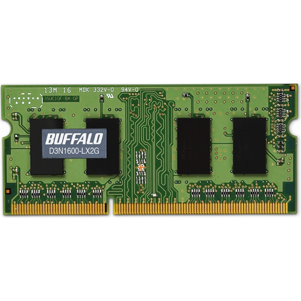 D3N1600-LX2G相当 法人向け（白箱）6年保証 PC3L-12800（DDR3L-1600）対応 204Pin用 DDR3 SDRAM S.O.DIMM 2GB