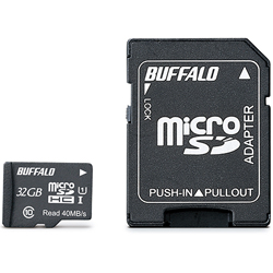 UHS-I Class1 microSDHCカード SD変換アダプター付 32GB