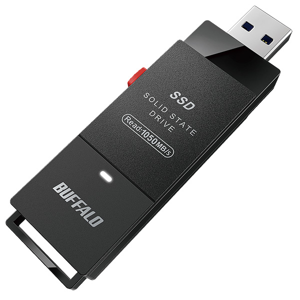 USB3.2（Gen2）対応 TV録画 スティックSSD 2.0TB ブラック USB Type-Cコネクタ付属