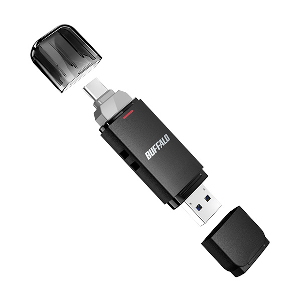 USB3.2(Gen2) Type-C/Aコネクター両対応 中低速帯 スティック型SSD 1.0TB ブラック