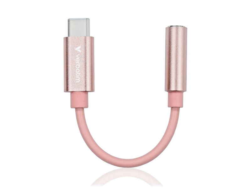 変換ケーブル USB Type-C 3.5mm オーディオ変換アダプター ピンク