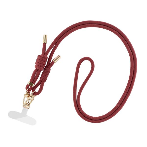 スマートフォン（汎用） ショルダーストラップ 「SHOULTY MULTI STRAP」Wフックベーシックタイプ ボルドー