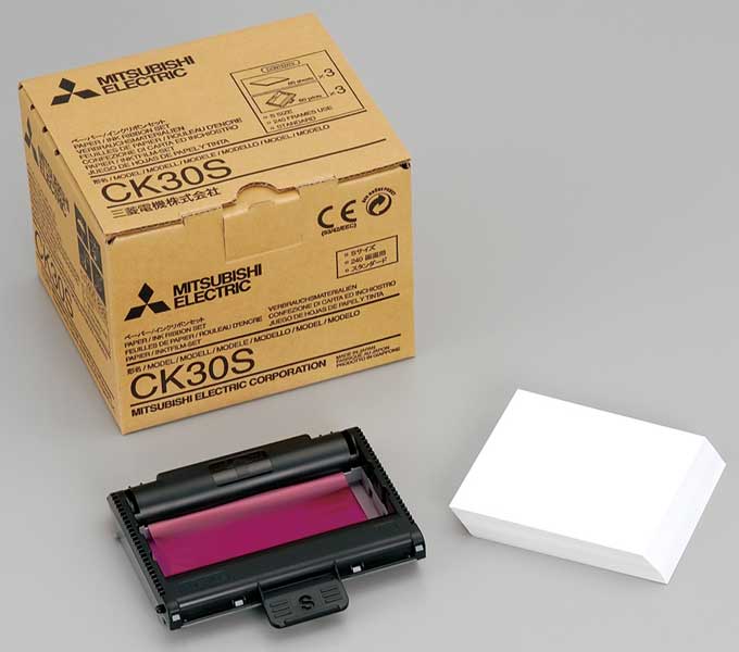 Sサイズペーパー・インクリボン 80枚×3パック入り