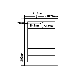 レーザプリンタ用ラベル(12面)普通紙タイプ