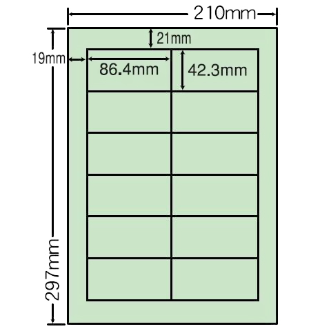 マルチタイプラベルカラータイプ(12面)再剥離タイプ