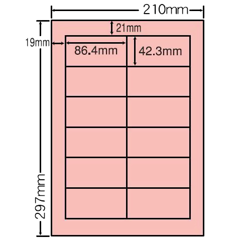 マルチタイプラベルカラータイプ(12面)再剥離タイプ