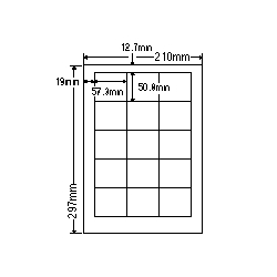 レーザプリンタ用ラベル(15面)普通紙タイプ