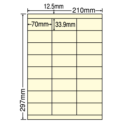 マルチタイプラベルカラータイプ(24面)普通紙タイプ