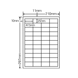 ナナタフネスラベルA4(44面)弱粘着