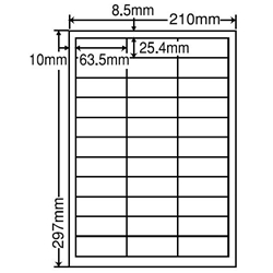 カラーレーザプリンタ用ラベルマットタイプ(33面)