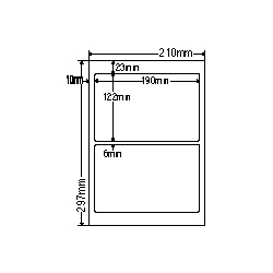 カラーインクジェットプリンタ用光沢ラベルA4(2面)