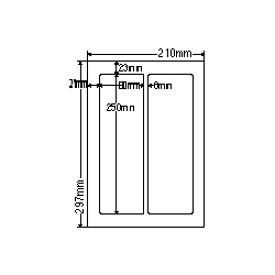 カラーインクジェットプリンタ用光沢ラベルA4(2面)