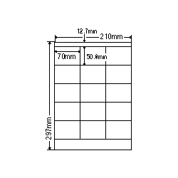 カラーレーザプリンタ用ラベル光沢紙タイプ(15面)
