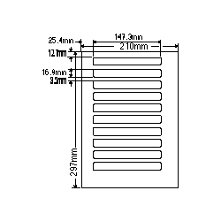 カラーレーザプリンタ用ラベル光沢紙タイプ(10面)